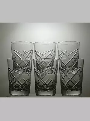Buy Royal Brierley Crystal Cut Glass Set Of 6 Whisky Tumblers 4 1/8  - 13B • 69.99£