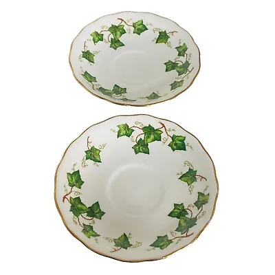 Buy Vintage Colclough Ivy Leaf Saucer X2 Bone China White Green Saucers Only Leaves • 9.99£