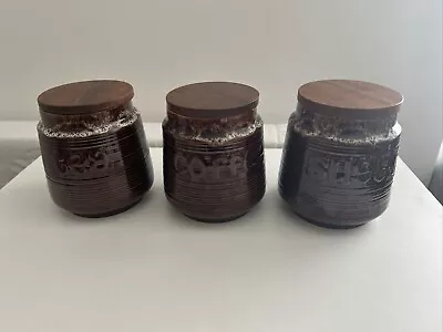 Buy Kernewek Tea Coffee Sugar Pottery Jars Cornwall L@@k!! • 19.99£