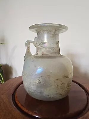 Buy Large Antique Ancient Iridescent Scavo Roman Style Glass Vase Jug Vessel • 14.99£