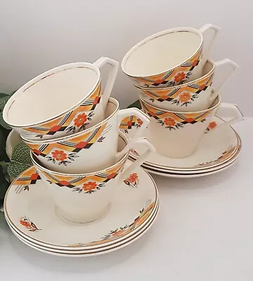 Buy Antique Art Deco Pareek Cups & Saucers • 14.75£