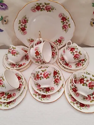 Buy Queen Anne Rose Tea Set 18 Piece • 15£