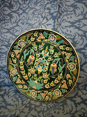 Buy Vintage Hand Painted Turkish Pottery Plate Charger 12  • 27£