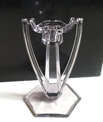 Buy Candle Stick Vintage Glass Candle Holder Art Deco Style Cut Glass Dinner Candle • 21£
