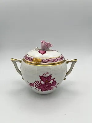 Buy Herend Porcelain Handpainted Chinese Bouquet Raspberry Sugar Bowl 665/ap • 78£