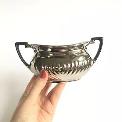 Buy Crown Devon Silverine Fieldings Ceramic Painted Offering Bowl Double Handle • 26£