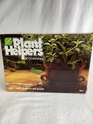 Buy Plant Helpers By Corning One 7  Tinted Glass Pot & Saucer - PH-7 New (Other) • 24.99£
