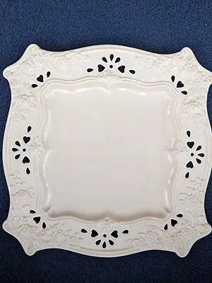 Buy Beautiful Vintage St Michael Classic Square Creamware Cake Plate Immaculate  • 10.99£