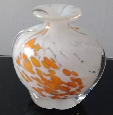 Buy Vintage  Mdina   Splatter Art Glass Small  Vase Crafted In Malta. Vgc • 5£