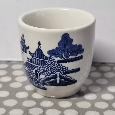 Buy Vintage Oriental Blue Willow Style Pattern Egg Cup • 3.31£