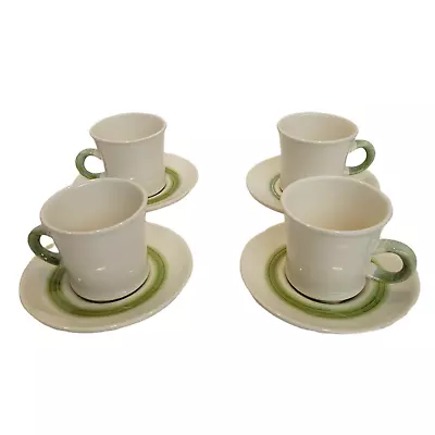 Buy Vintage Floral Pattern Franciscan Earthanware 1970's USA 4 Cups W/Saucers • 21.79£