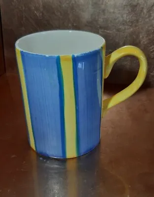 Buy Royal Winton Tradition Hand Decorated Spongeware Striped  Blue Yellow Mug Early! • 16£