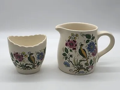 Buy PURBECK CERAMICS Swanage Vase English Pottery Peacock Floral England • 33.15£