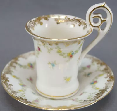 Buy Imperial Crown China CIM123 Floral & Gold Empire Form Demitasse Cup C.1884-1914 • 23.62£