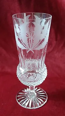 Buy Edinburgh Crystal Thistle Pattern - Champagne Flute Glass - Signed • 110£