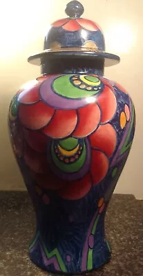 Buy Striking Stylish Vintage Art Deco Keeling & Co Losol Ware Lidded Balluster Vase • 29.99£