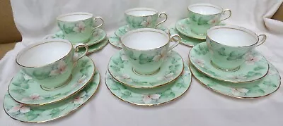 Buy Stunning Aynsley Trillium C1640 Set Of 6 Tea Trios Cups Saucers Side Plates • 39.99£