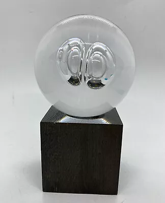 Buy Very Rare Kosta Boda Crystal Double Orbs Spheres Paperweight Illusion Signed 0 • 393.62£