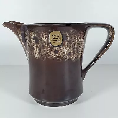 Buy Kernewek Pottery Cornwall Vintage Brown Ceramic Decorative Milk Jug • 7.99£