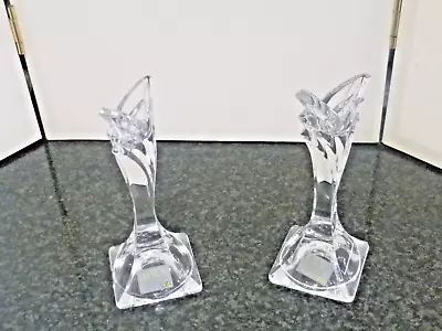 Buy Pair Of Mikasa Crystal Candlesticks 5.5  Tall Labeled • 25£