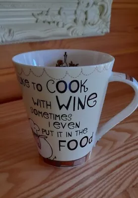 Buy Queens Mug The Good Life Series. I Like To Cook With Wine. • 9.99£