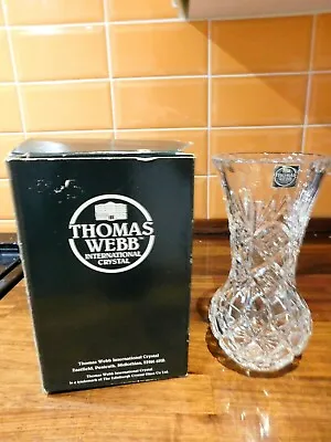 Buy Shapely Boxed Scottish Thomas Webb International Crystal Vase - Alexandra 8  • 24£