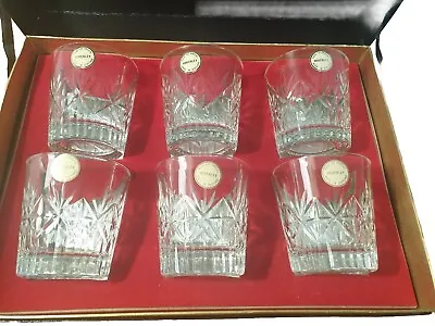 Buy Set Of 6 Waverley Of Scotland Hand Cut Lead Crystal , Whisky Tumblers In Box NEW • 50£