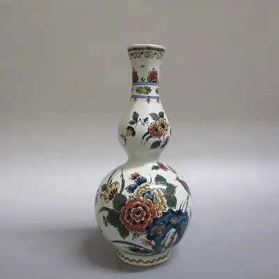 Buy Delft Ware/Dutch Flower And Bird Pattern Colored Picture Vase Decorative Hand Pa • 107.32£