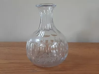 Buy Antique  Small Victorian Cut Glass Water  Wine Guest Carafe Engraved Initials Gp • 5£