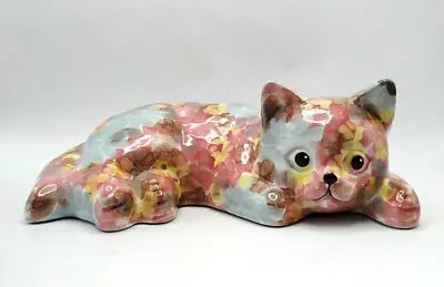 Buy Vintage Park Rose Bridlington Cat Ceramic Pottery Floral Figurine • 7.99£