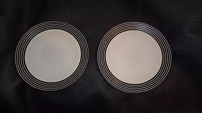 Buy Denby Intro Stripes Black & Cream 2 X Dinner Plates • 9.99£
