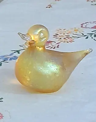 Buy Heron Art GlassYellow Gold Duck With Gift Box - 9 Cm - Hand Made In Cumbria, UK • 26£