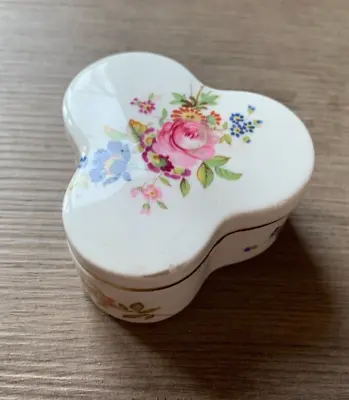 Buy Hammersley Fine Bone China Trinket Pot With Lid. Flowers. Made In England • 10£