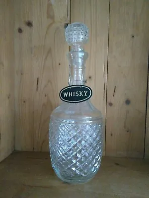 Buy Vintage Glass Decanter With Stopper (11 Inches Tall) • 5.99£