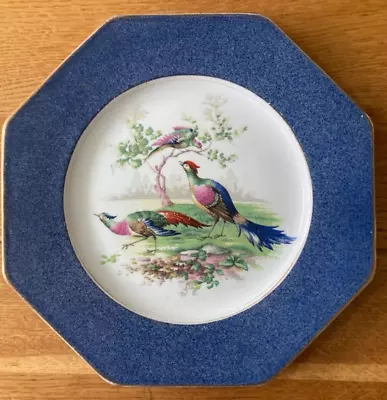 Buy Beautiful Antique Wedgwood Imperial Porcelain Octagonal Bird Plate  1906 • 5£