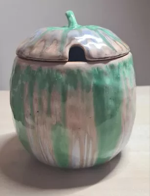 Buy Shelley Harmony Dripware Drip Glaze Preserve Pot Green Brown 1930s Art Deco • 25£