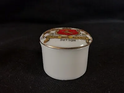 Buy Crested China - SUTTON Crest - Pill/Trinket Box - Arcadian China. • 5£