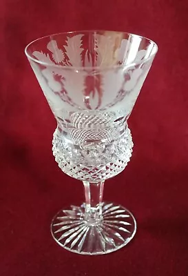 Buy A) Edinburgh Crystal Thistle Pattern - Sherry Glass - Signed • 25£