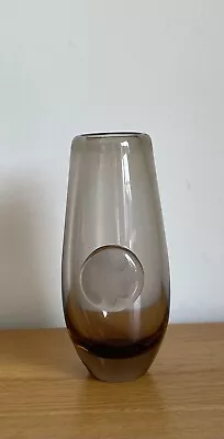 Buy Brown ?Swedish Glass Vase 1950s-1970s With Woman’s Face • 10£