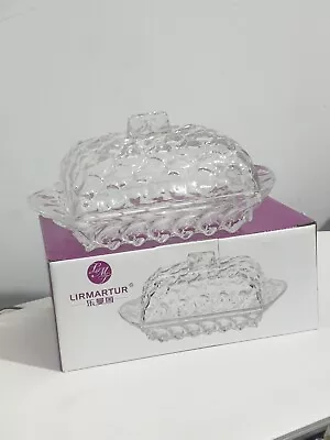 Buy 450ml Crystal Glass Diamond Cut Pineapple Style Crystal Butter Candy Dish • 9.99£