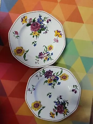 Buy George Jones And Sons Crescent Ivory Floral 6 In Plate Set Of 2 G2 • 28.39£