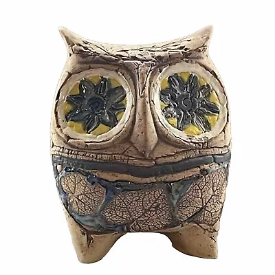Buy Tenmoku Pottery Owl 6.5” Tall Made In Malaysia Handicraft Multicoloured • 30£