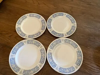 Buy Johnson Brothers Snowhite Blue / Gold Trim  10 Inch Dinner Plate X 4 - More List • 14.99£