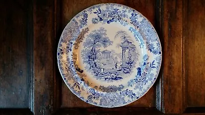 Buy 1840 Morea Stone China Antique Blue & White Transferware Plate - Thomas Dimmock • 19.95£
