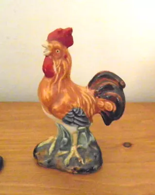 Buy Vintage Pottery Rooster Cockerell 14cm Tall - See Description • 7£