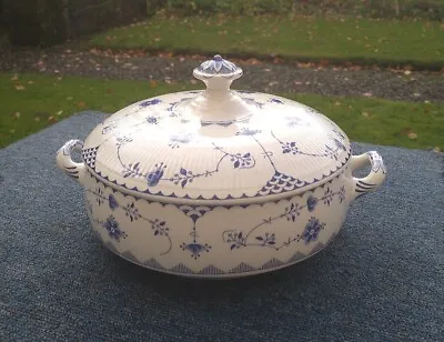 Buy Furnivals Blue Denmark Round Ceramic Tureen / Serving Dish And Lid Blue & White • 19.99£