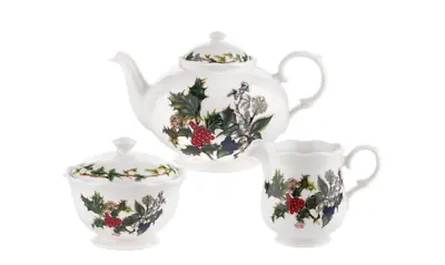 Buy Portmeirion Holly And Ivy Christmas 3 Piece Tea Set - HV81790-X • 50£