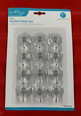 Buy 12pc Clear Suction Hooks Strong Glass Window Decorations Plastic Home Stick Hook • 2.95£