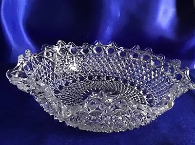 Buy Sowerby Vintage Hobnail Clear Glass Dish/ Bowl • 12£