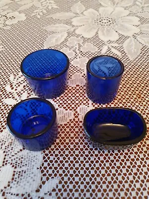 Buy X4 Cobalt Blue Glass Condiment Fills • 15£